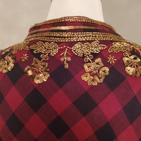 Soft Surroundings Webster Buffalo Plaid Embellished Tunic Top - Picture 5 of 11